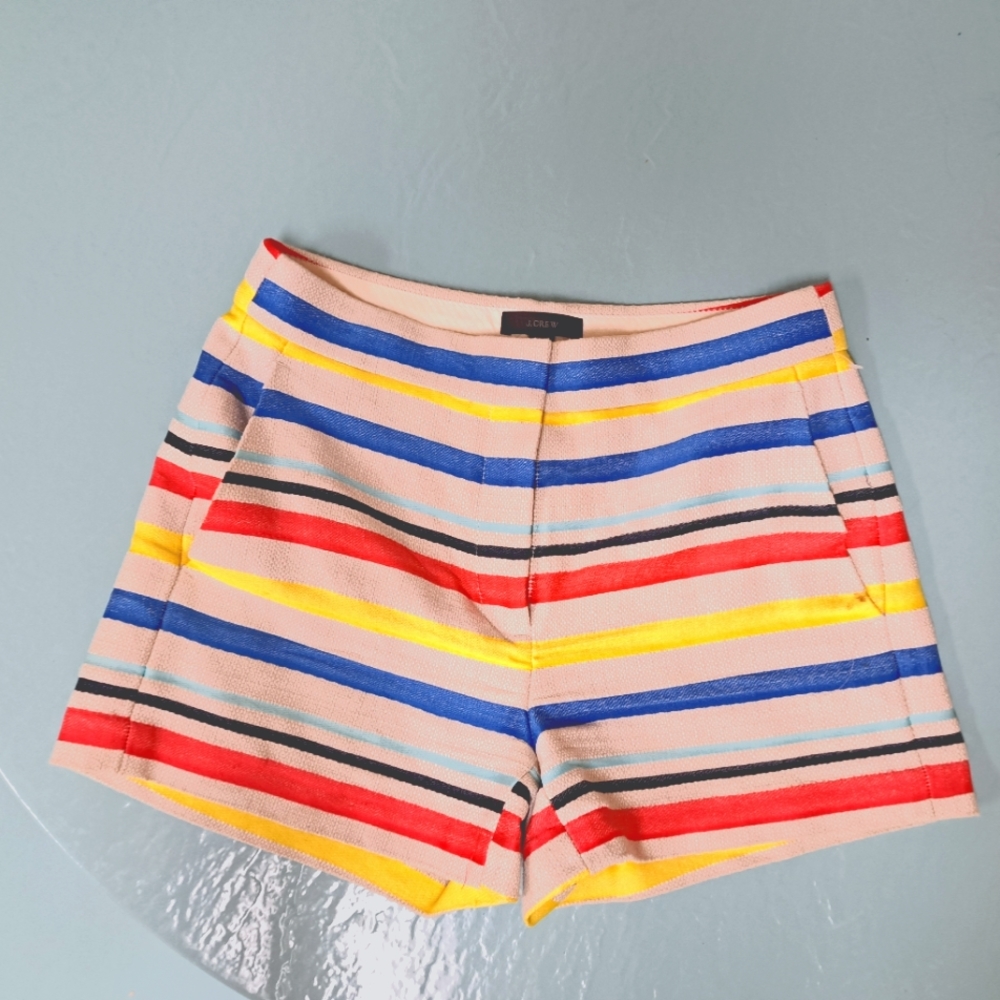 J Crew Jacquard Striped Shorts